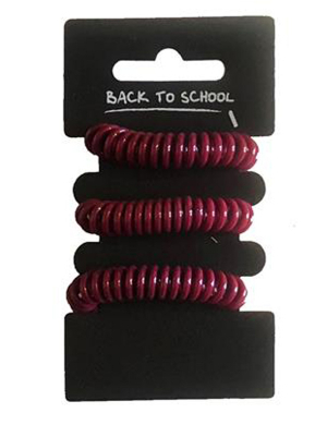 Hair Coils 3pk - Maroon
